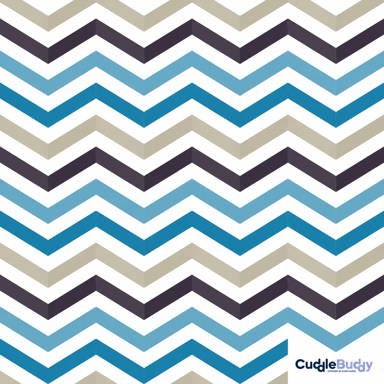 Cuddle Buddy Body Pillow Coastal Chevrons - Ocean Breeze