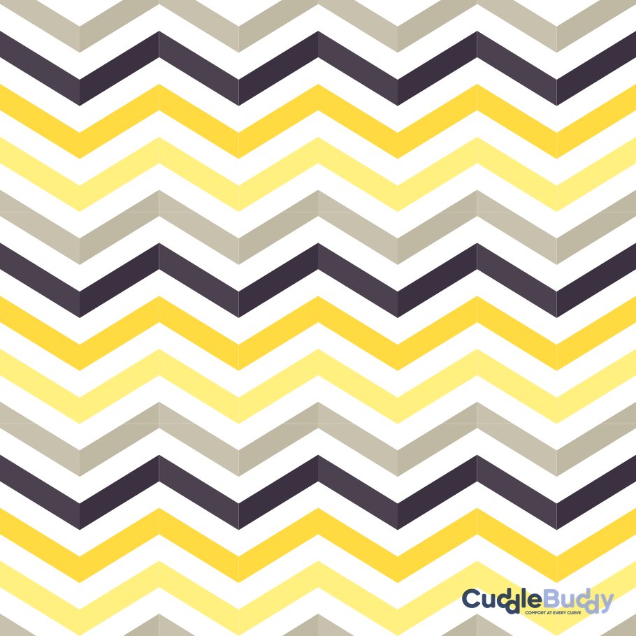 Cuddle Buddy Body Pillow Coastal Chevrons - Golden Sands
