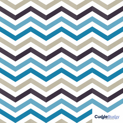 Cuddle Buddy Body Pillow Coastal Chevrons - Ocean Breeze