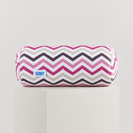Cuddle Buddy Comfort Pillow Coastal Chevrons - Sunset Rose
