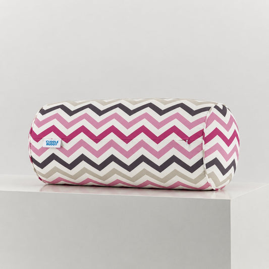 Cuddle Buddy Mega Pillow Coastal Chevrons - Sunset Rose